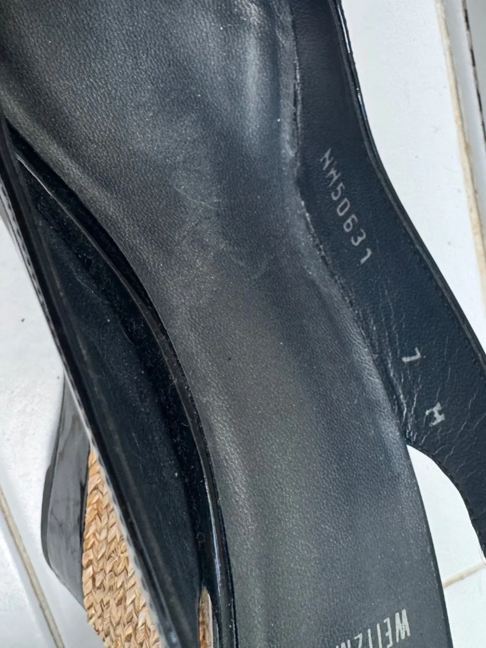 Stuart Weitzman inch heel worn